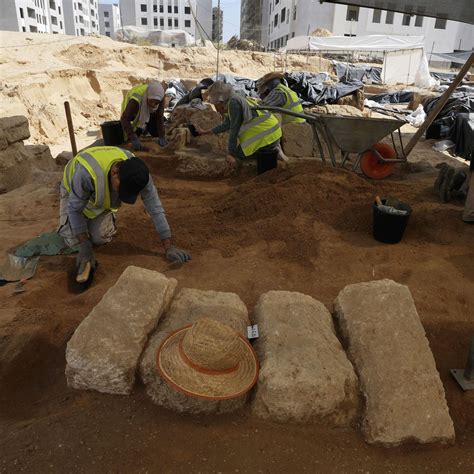Archaeologists unearth the largest cemetery ever discovered in Gaza and find rare lead sarcophogi